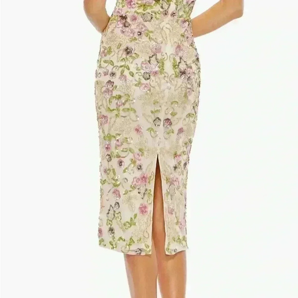 Mac Duggal Beaded Floral Sheath Dress Size 8 NWT - Picture 2 of 7